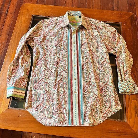 RobertโGraham Like NEW Dress Print Button Down Shirt Multi Design & Color โMediu - Picture 1 of 10